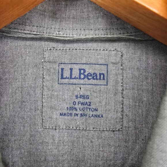 L.L. Bean Slim Fit‎ Mens Shirt Long Sleeve Size Small Regular Color Green - Picture 8 of 16